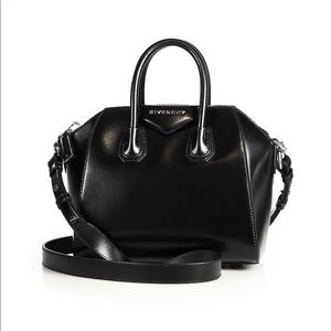 Givenchy Mini Antigona Leather Satchel - some wear and tear by the handle.